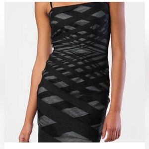 NWT ROBERT RODRIGUEZ BLACK CROSS SEAM DRESS